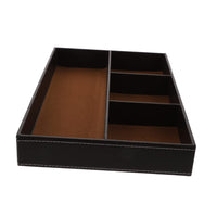 1 x Brand New Operitacx Jewelry Leather Tray Nightstand Storage Box for Keys Cell Phone Coins Wallet Watches PU Leather Desk Organizer for Women and Men Dresser Top Organizer - RRP €21.05