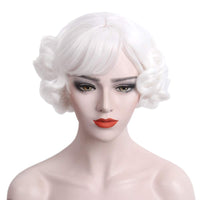 1 x RAW Customer Returns STfantasy Wig White 20s Wig Female Anime Cosplay Women s Claus Costume Party Halloween Carnival Costume Wig - RRP €26.21