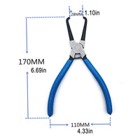 1 x RAW Customer Returns Joint Clamp Pliers Fuel Filter Hose Pipe Buckle Removal Brake Caliper Carbon Steel Fits for Car Auto Vehicle Tools Blue  - RRP €11.8