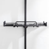 12 x Brand New Chonphan shower shelf for shower rod without drilling, telescopic 32-48 cm, shower shelf, bathroom shelf, shower basket for bathrooms, 18-25 mm rod for clamping with assembly instructions - black shower rail - RRP €120.84