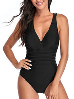 1 x RAW Customer Returns Women s Tummy Control Swimsuit One Piece Figure Shaping Slimming Swimwear Black M - RRP €28.22