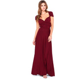 1 x RAW Customer Returns Infinity dress including bandeau top bridesmaid dress size 34-42 many colors long wrap dress, 70 different wrap styles wedding dress, evening dress long maxi dress dark red, 1 34-42  - RRP €40.33