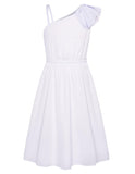 1 x RAW Customer Returns GRACE KARIN Girls Dress 140 Children Festive Summer Princess Wedding Flower Girl Party School Dress White 152 - RRP €27.6