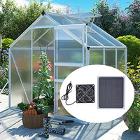 1 x RAW Customer Returns banapoy Solar Panel Fan Kit, 6W Monocrystalline Silicon Solar Fan with Protective Net for Camping, Shed, Greenhouse, Home, Outdoor, Waterproof Portable Solar Powered Fan - RRP €27.04