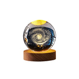 1 x RAW Customer Returns 3D crystal ball night light for children, LED ball lamp, 6 cm moon crystal ball with wooden base, USB charging whale Saturn solar system night light lamp birthday Christmas gift for boys girls - RRP €17.63