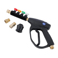 1 x RAW Customer Returns AIM Tools high pressure cleaner foam gun with 4 spray nozzles, 1L adjustable 1 4 quick coupling snow foam lance cannon M22 14mm connection, quick connection adapter fits Karcher, for car washing - RRP €24.0