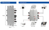 1 x RAW Customer Returns 700W Grid-Tied Micro Inverter Solar Microinverter IP65 Wi-Fi Control Self-Cooling 120 230V Automatic Identification Power Inverters - RRP €99.26