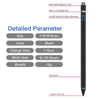 1 x RAW Customer Returns AICase 2 in 1 Stylus Capacitive Stylus Pen 1.45mm High Precision Capacitive Stylus Universal Compatible with Smartphones Tablets Apple iPhone iPads Black - RRP €21.17