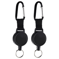 1 x RAW Customer Returns Kuuqa 2 pcs Key Heavy-duty Key Chain Lanyard Retractable Key Chain ID JoJo Retractable Key Reel ID Badge Holder with 65 cm 25 inch Steel Wire Rope - RRP €9.83