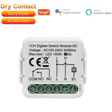 1 x RAW Customer Returns MHCOZY 1 Channel DC12V 24V AC100-240V Tuya Smart Life App Dry Contact Zigbee Smart Relay Switch Module for Alexa Google Home - RRP €22.9