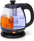 1 x RAW Customer Returns Taylor Swoden Abel - 1 Liter Glass Kettle, 2200W, Electric Water Kettle with BPA Free LED Lighting, Keep Warm Function, with Infuser and Removable Filter - RRP €32.96