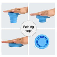 2 x Brand New Foldable silicone cup, foldable travel cup, collapsible silicone cup, foldable drinking cup, practical travel cup, collapsible outdoor cup, 4 pieces 200 ml  - RRP €40.8