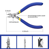 1 x RAW Customer Returns stedi 4.7-inch model pliers, with ultra-thin single-edged and blade case plastic model tools for Gundam repair of plastic model and fixation Blue - RRP €16.13