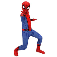 1 x RAW Customer Returns Children Theme Party Cosplay Homecoming Spider Fancy Costume, Boy Performance Superhero Action Disguise Costume Overall for Halloween Christmas Carnival 130-140 - RRP €20.16