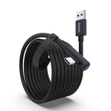 1 x RAW Customer Returns Syntech 5 Meter Link Cable Compatible with Quest 3 2 Pro and Pico4 Pro Accessories and PC Steam VR, High Speed Data Transfer, USB 3.0 to USB C Link Cable for VR Headsets, Black - RRP €24.99