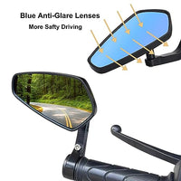 1 x RAW Customer Returns AULESSE CNC Motorcycle Handlebar End Mirrors Universal 7 8 22mm HD Anti-Glare Universal Motorcycle Rearview Mirror for Motorcycle Street Bike Cruiser Scooter Suzuki Yam-ah-a Side Mirror Handlebar Mirror - RRP €21.99