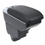 1 x RAW Customer Returns Armrests for Peugeot 208 center armrest armrest 2019-2021 two-layer center console armrest storage compartment black - RRP €54.47