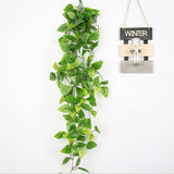 1 x RAW Customer Returns YPLonon Artificial Hanging Plants Pack of 2 Plastic Plants Hanging Lush Plants Green Dill Leaf Wall Hanging 110cm Hanging Artificial Plants for Indoor Outdoor Balcony Pot Wedding Decoration - RRP €13.61