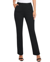 1 x Brand New siliteelon Women s Pants Black Straight Leg Dress Business Pants Stretch High Waisted Office Work Suit Pants with Pockets, M - RRP €49.4