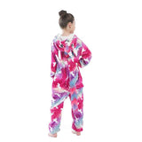 1 x Brand New Renholin Kids Boys and Girls Onesie Unicorn Pajamas Fluffy Fleece Animal Dinosaur Pajamas Dress Up Bashing Robe - RRP €27.6