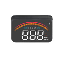 1 x RAW Customer Returns Head-up display car iKiKin HUD display GPS OBD dual interface universal digital speedometer Km h MPH windshield projector for all vehicles - RRP €32.59