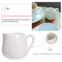 1 x RAW Customer Returns Angoily 4 Pieces Mini Creamer Jug with Milk Handle Made of Ceramic Sauce Sauce Cup Cup Cup Drinking Jug - RRP €23.5