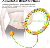 1 x RAW Customer Returns Smart Hoop, Fitness Hoop Weighted Hoops Adult with 27 Removable, Adjustable Knots for Fat Burning Home Workout for Adults - RRP €36.0