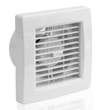 1 x RAW Customer Returns EUROPLAST bathroom fan 120 mm extractor fan with electric internal shutter and run-on time wall fan for light switch kitchen, garage, toilet X120ZT - RRP €44.64