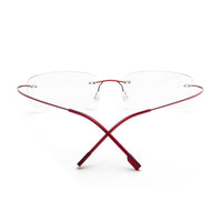 1 x RAW Customer Returns KoKoBin Super Light Titanium Reading Glasses Rimless Reading Glasses for Ladies and Gentlemen Red 1.5 - RRP €58.8