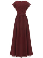 1 x RAW Customer Returns Dressystar Women s Elegant Prom Dress Long Maxi Chiffon Festive Party Dress Burgundy XL - RRP €62.99