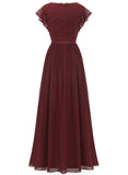 1 x RAW Customer Returns Dressystar Women s Elegant Prom Dress Long Maxi Chiffon Festive Party Dress Burgundy XL - RRP €62.99