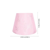 1 x RAW Customer Returns Lurrose table lamp lampshade fabric replacement shade chandelier fabric shade drum lampshade embroidery pattern textile shade E14 E27 lamp shade for pendant light wall lamp night light pink - RRP €27.26