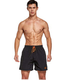 1 x RAW Customer Returns HCSS Swimming trunks men s swimming shorts men s board shorts quick-drying swimming trunks with elastic cord and mesh lining black-XL  - RRP €25.99