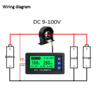 1 x RAW Customer Returns Hausdec Tester Battery Hall Coulomb Tester DC 9-100V 300A Digital Voltmeter Ammeter Capacity Power Current AH Voltage Meter - RRP €26.4