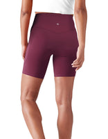 2 x Brand New Lulucheri Women s Cycling Shorts V Cross Waist Short Sports Pants Leggings with Pockets Sports Yoga Biker Shorts for Gym Training, Fitness, Everyday Life - 18cm L, Magenta  - RRP €55.2