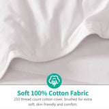 1 x RAW Customer Returns APSMILE Winter down duvet 220 x 240 cm, 100 cotton duvet, warm quilts, high-quality down and feather filling, comfort down duvet 500 gsm, soft and fluffy 220 x 240 cm, white  - RRP €139.9