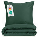 1 x RAW Customer Returns Blumtal bed linen 200x200 cm 2 pillowcases 80x80 cm - Duvet covers made of breathable microfiber, super soft duvet cover set, Oeko-Tex certified, 3-piece - dark green - RRP €23.18