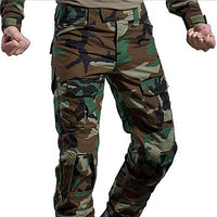 1 x RAW Customer Returns HANSTRONG GEAR H World EU Military Army Tactical Airsoft Paintball Shooting Pants Combat Men Trousers with Knee Pads Forest, S  - RRP €40.98