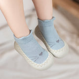 1 x RAW Customer Returns Exemaba Baby Sock Shoes Non-Slip Cute Cartoon Soft Knit Baby Floor Shoes Toddler Shoes 1 Pair Blue Cat, Day 23 18-24 M  - RRP €14.09