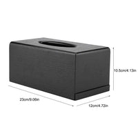 1 x RAW Customer Returns MAGT Tissue Box, Wooden Facial Tissue Box Elegance Rectangular Tissue Dispenser for Living Room Bedroom Kitchen Black  - RRP €21.17