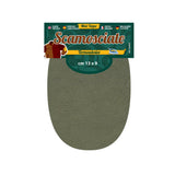 1 x RAW Customer Returns USIT, Pack of 2 mini iron-on patches made of suede fabric, 13 x 9 cm, ideal for repairing trousers, jackets and shirts, unchangeable colours, olive green - RRP €16.8