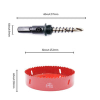 1 x RAW Customer Returns Hole Saw Drill Bit HSS Hole Cutter with Arbor for Wood and Metal LAIWEI 6 152mm  - RRP €17.99