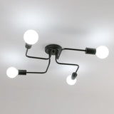 1 x RAW Customer Returns DAXGD E27 LED Ceiling Light Black Gold 6 Molecular Heads Easy Installation - RRP €20.4