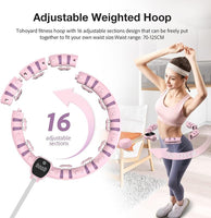 1 x RAW Customer Returns Smart Hoop, Fitness Tires for Adults, Hoop Tires with 16 Removable Knots for Fat Burning Home Workout for Women and Men - RRP €40.33