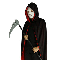 1 x RAW Customer Returns Longsing Halloween Cape Vampire Cape Women Men Children Halloween Cape Carnival Costume Cosplay Cape with Hood Black - RRP €12.99