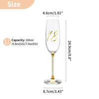 1 x RAW Customer Returns NUPTIO Champagne Glasses 18th Birthday Gifts Gift Ideas with Wooden Box Gold Birthday Engraved Glasses for Woman Boy Girl Prosecco Champagne Flutes Gift Box Son Girlfriend 7.04oz - RRP €21.98