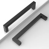 1 x RAW Customer Returns Amerdeco 10pcs Kitchen Cabinet Handles Black Kitchen Handles Hole Distance 160mm Stainless Steel Kitchen Cabinets Kitchen Door Furniture Handles - RRP €24.99