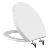 1 x RAW Customer Returns WHYFONE Premium toilet lid oval white WC seat with automatic lowering and quick release function for easy cleaning, antibacterial toilet lid with 360 adjustable hinges O shape toilet seat - RRP €36.99