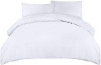 1 x RAW Customer Returns Utopia Bedding bed linen 200x200 set - microfiber duvet cover 200x200 cm 2 pillowcases 50x75 cm - white - RRP €18.46