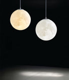 1 x RAW Customer Returns KRUIHAN 3D Printing Moon Pendant Lights Ceiling, Creative Universe Planet Moon Ceiling Light, Night Lamp, Moon Lamp Ceiling, Ceiling Lamp Moon for Restaurant Bar Living Room Children s Room Bedroom, 30cm - RRP €117.97